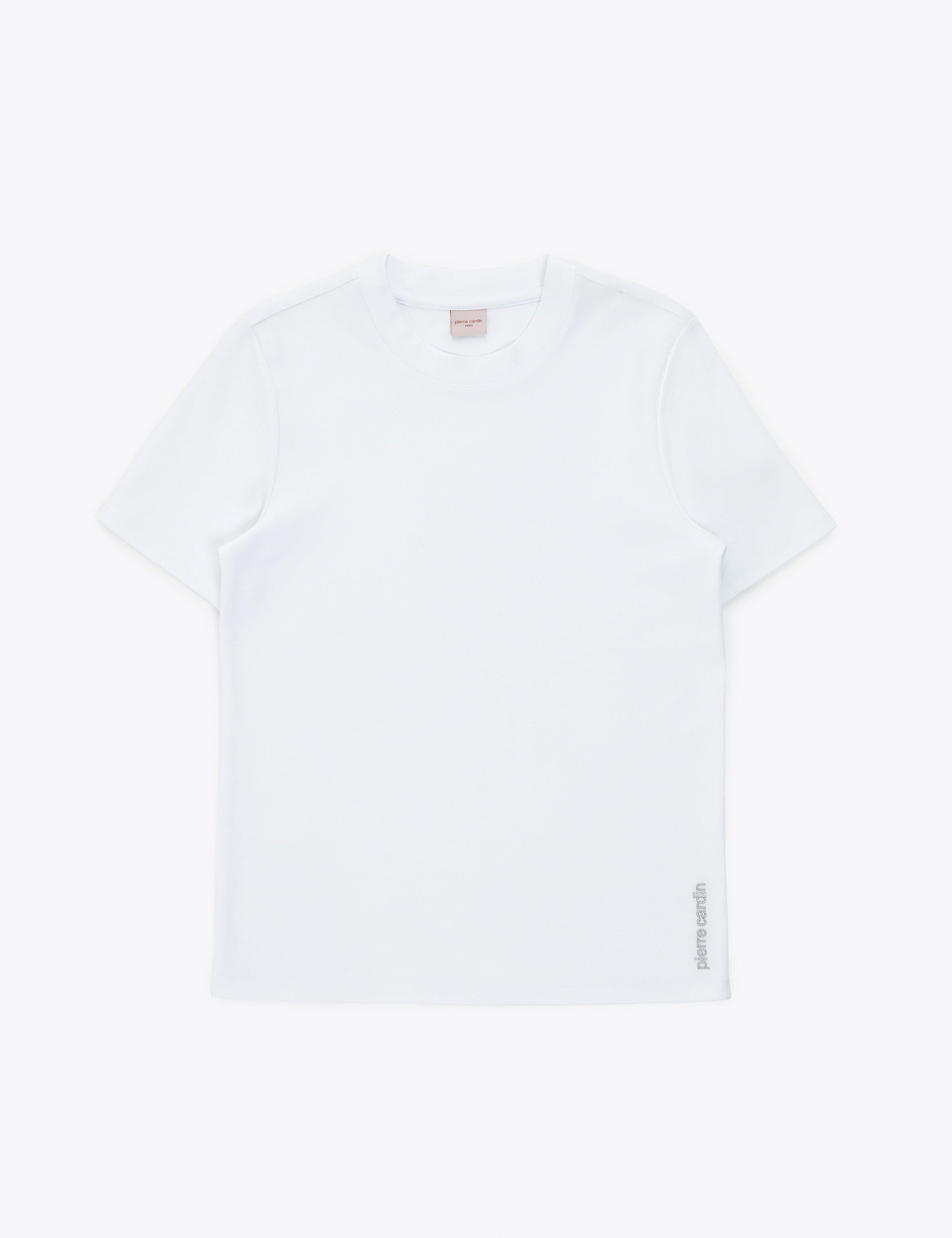 Beyaz Regular Fit Bisiklet Yaka Basic Tişört - Image 6