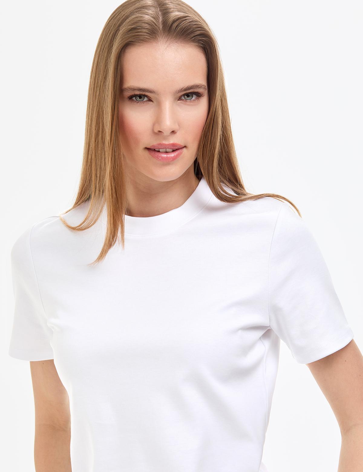 Beyaz Regular Fit Basic Tişört - 50323570021