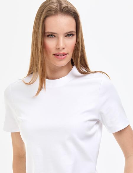 Beyaz Regular Fit Basic Tişört - 50323570021