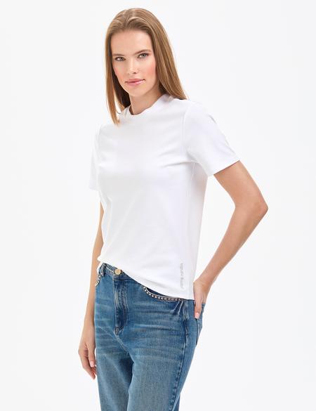 Beyaz Regular Fit Basic Tişört - 50323570021