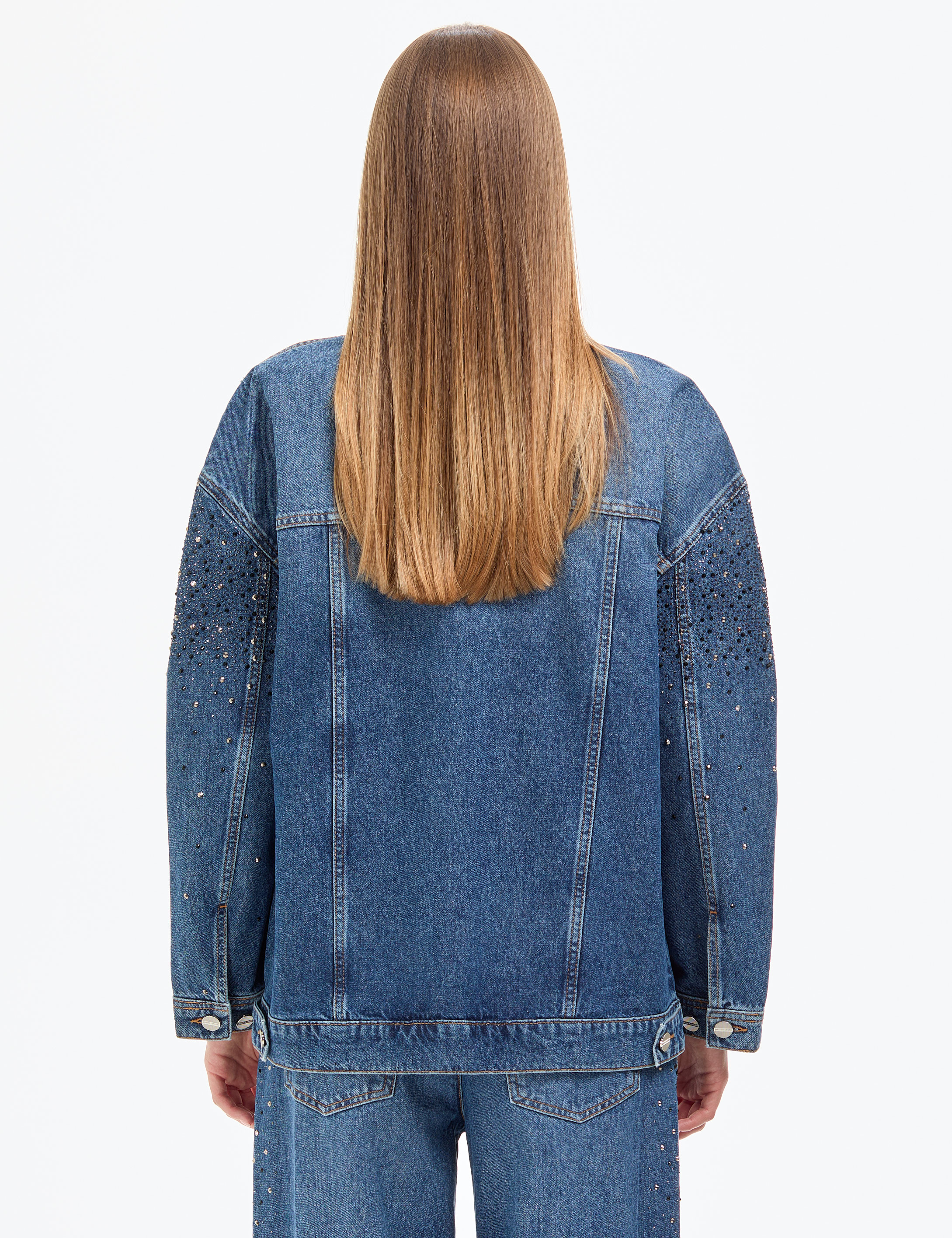 Mavi Oversize Jean Ceket - Image 5