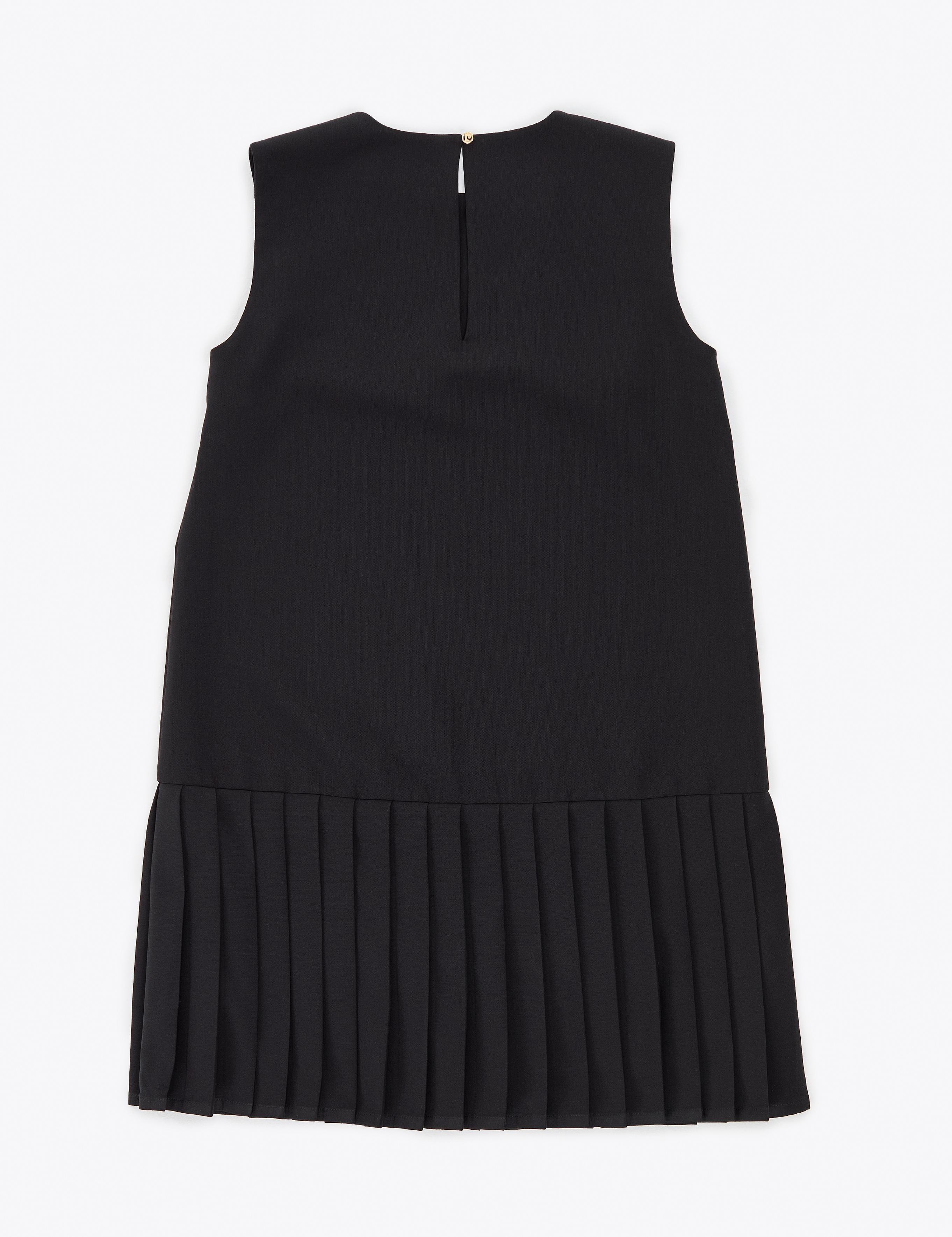 Siyah Regular Fit Dokuma Elbise