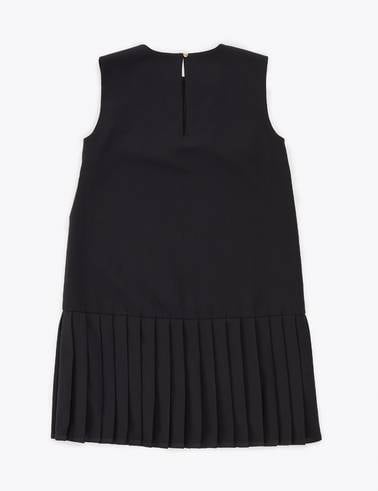 Siyah Regular Fit Dokuma Elbise