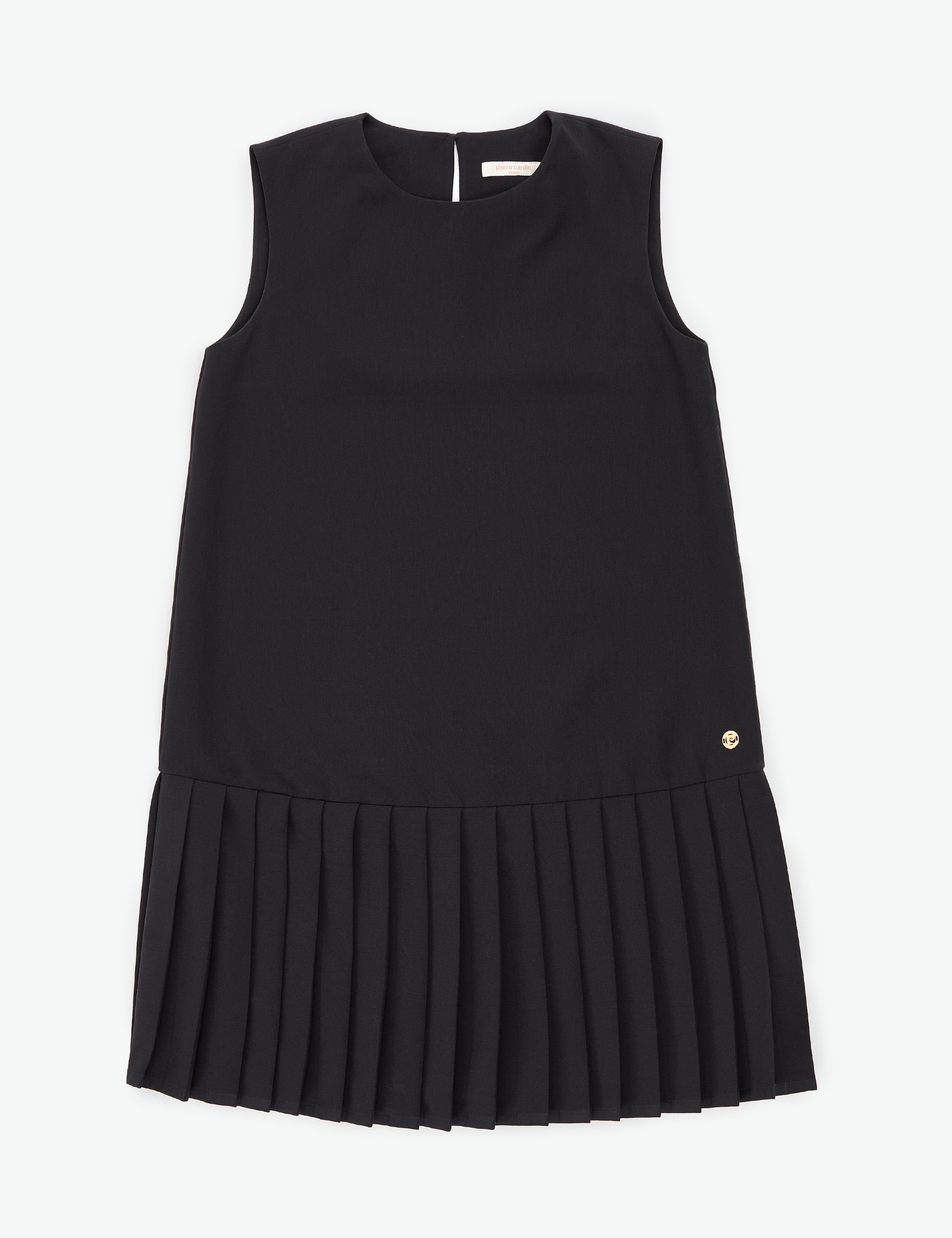 Siyah Regular Fit Dokuma Elbise