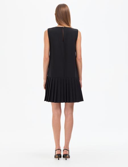 Siyah Regular Fit Dokuma Elbise - 50321322004