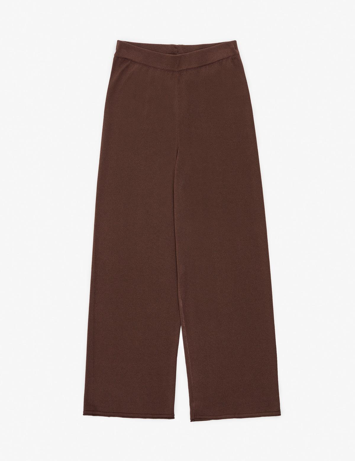Kahverengi Loose Fit Triko Pantolon - 50324029012