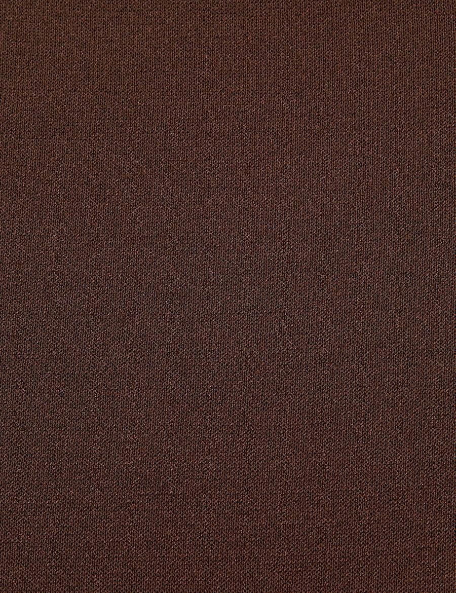 Kahverengi Loose Fit Triko Pantolon
