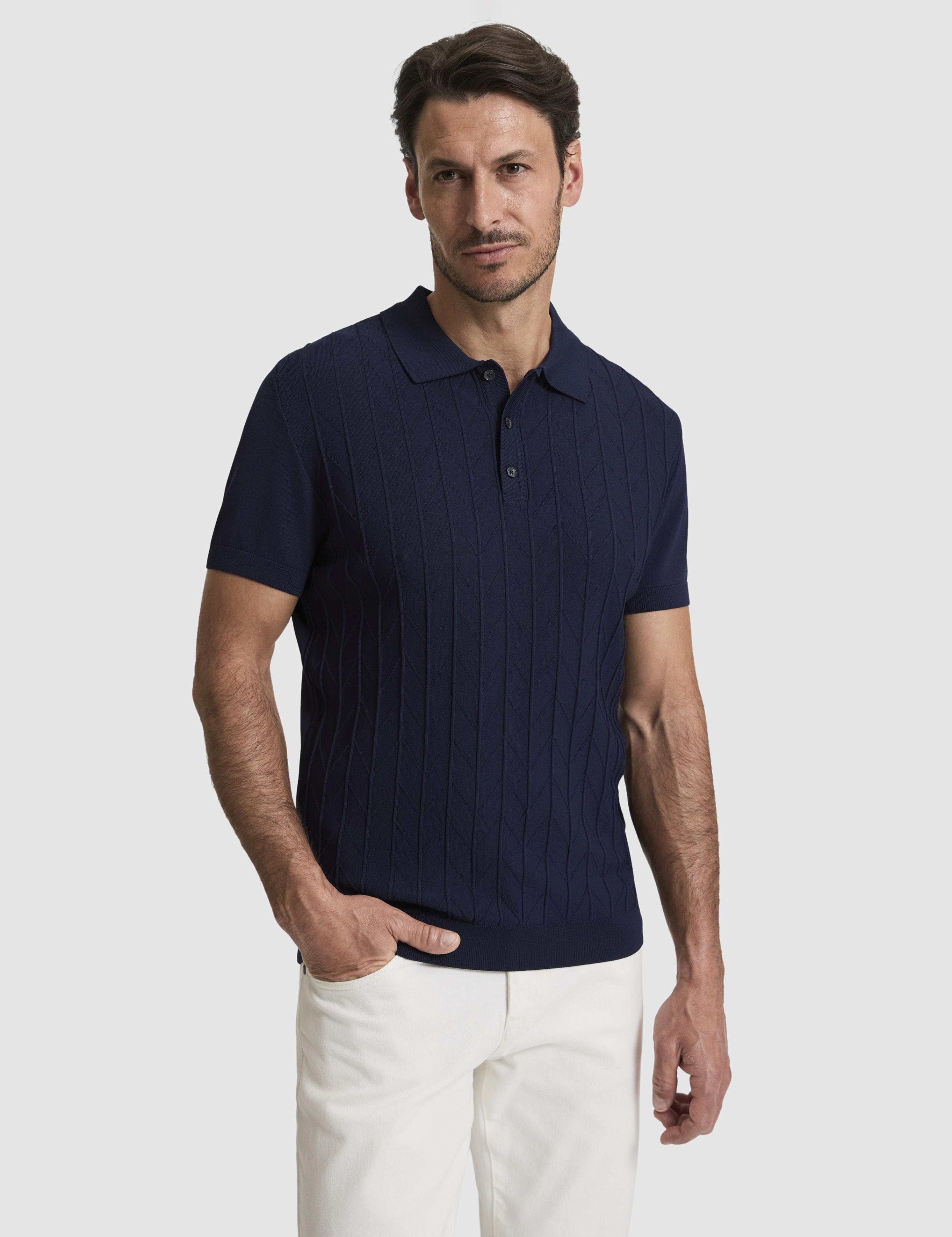 Lacivert Slim Fit Polo Yaka Triko Tişört