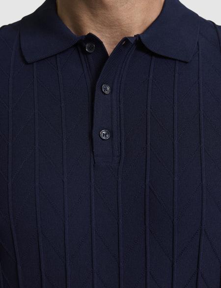 Lacivert Slim Fit Polo Yaka Triko Tişört - 50320804012