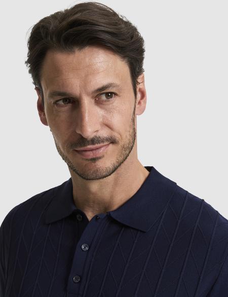 Lacivert Slim Fit Polo Yaka Triko Tişört - 50320804012