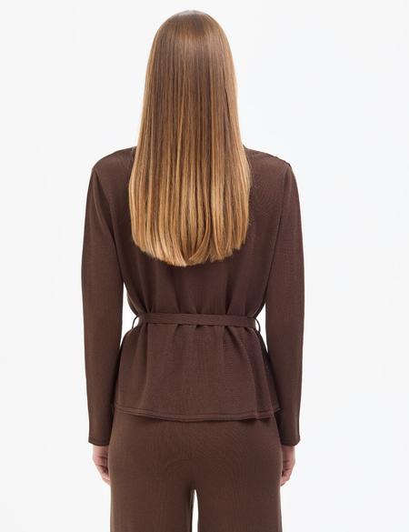 Kahverengi Comfort Fit Triko Hırka - 50324028010