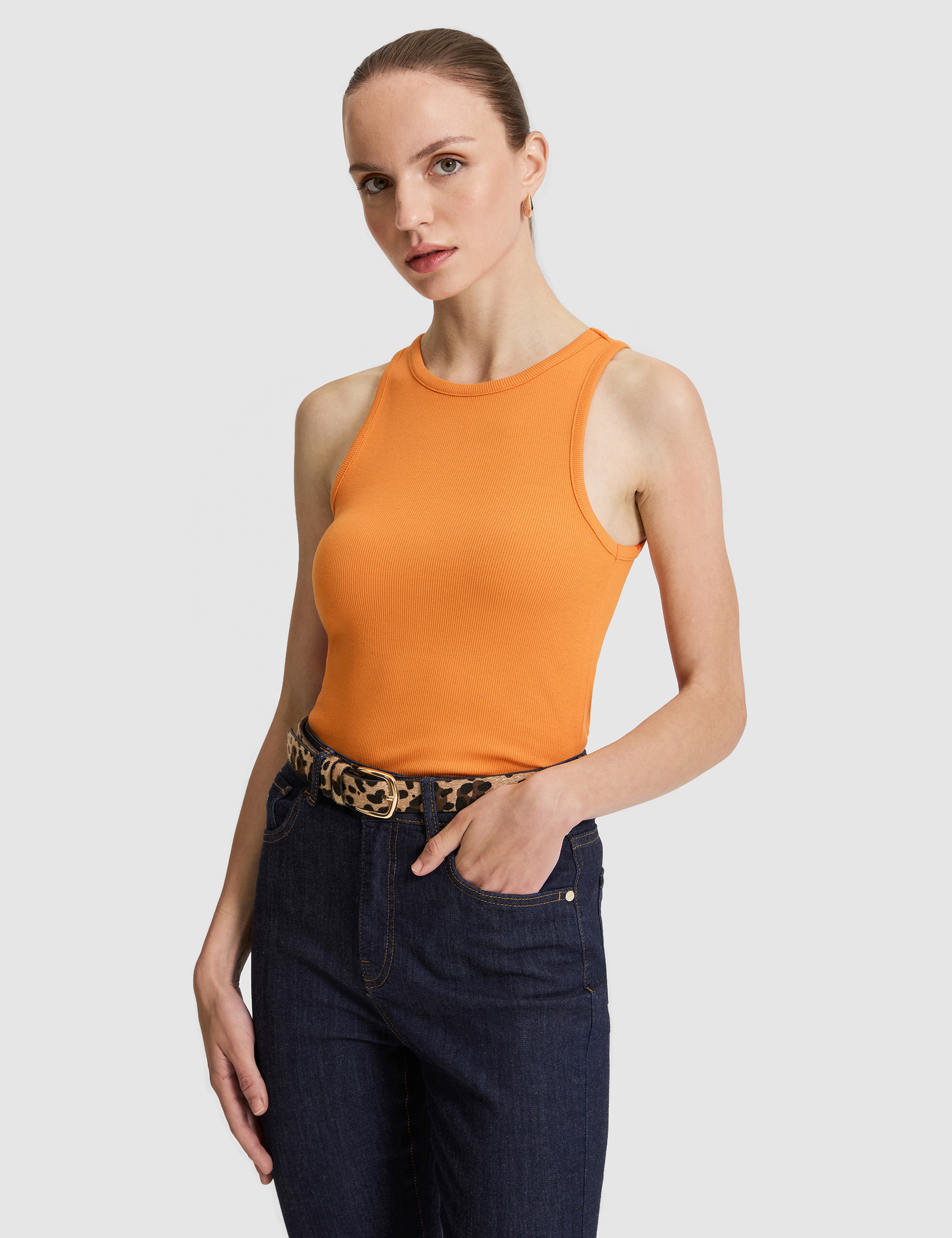 Turuncu Extra Slim Fit Tişört - Image 3
