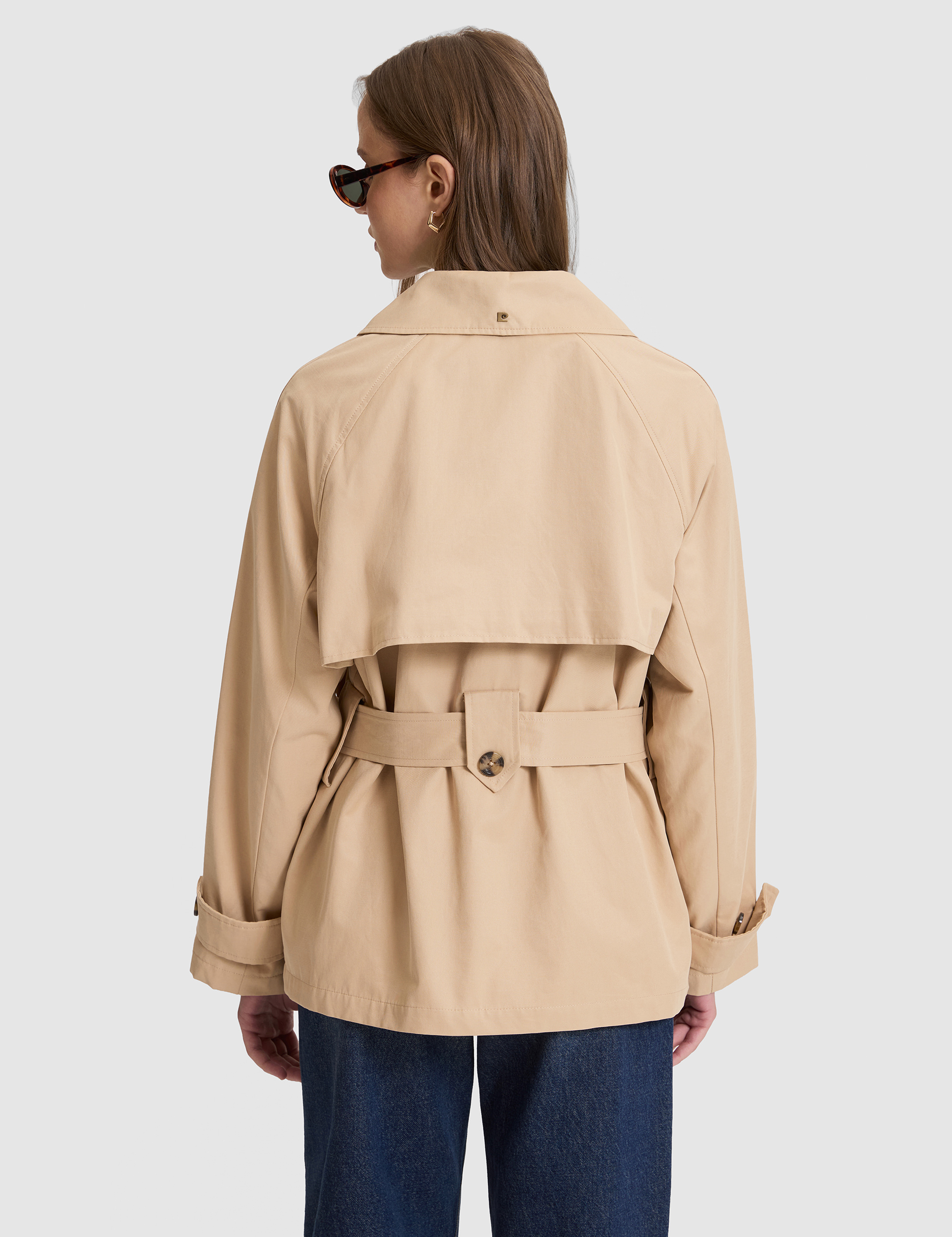 Bej Comfort Fit Trençkot