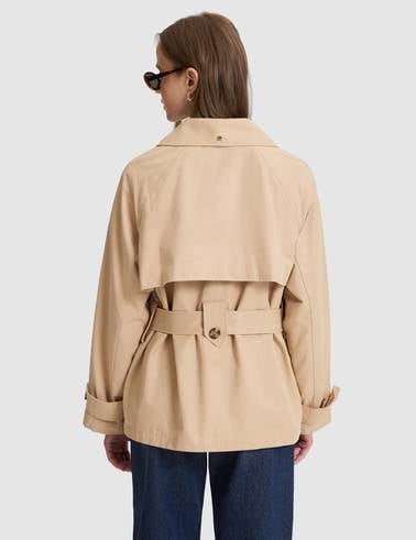 Bej Comfort Fit Trençkot