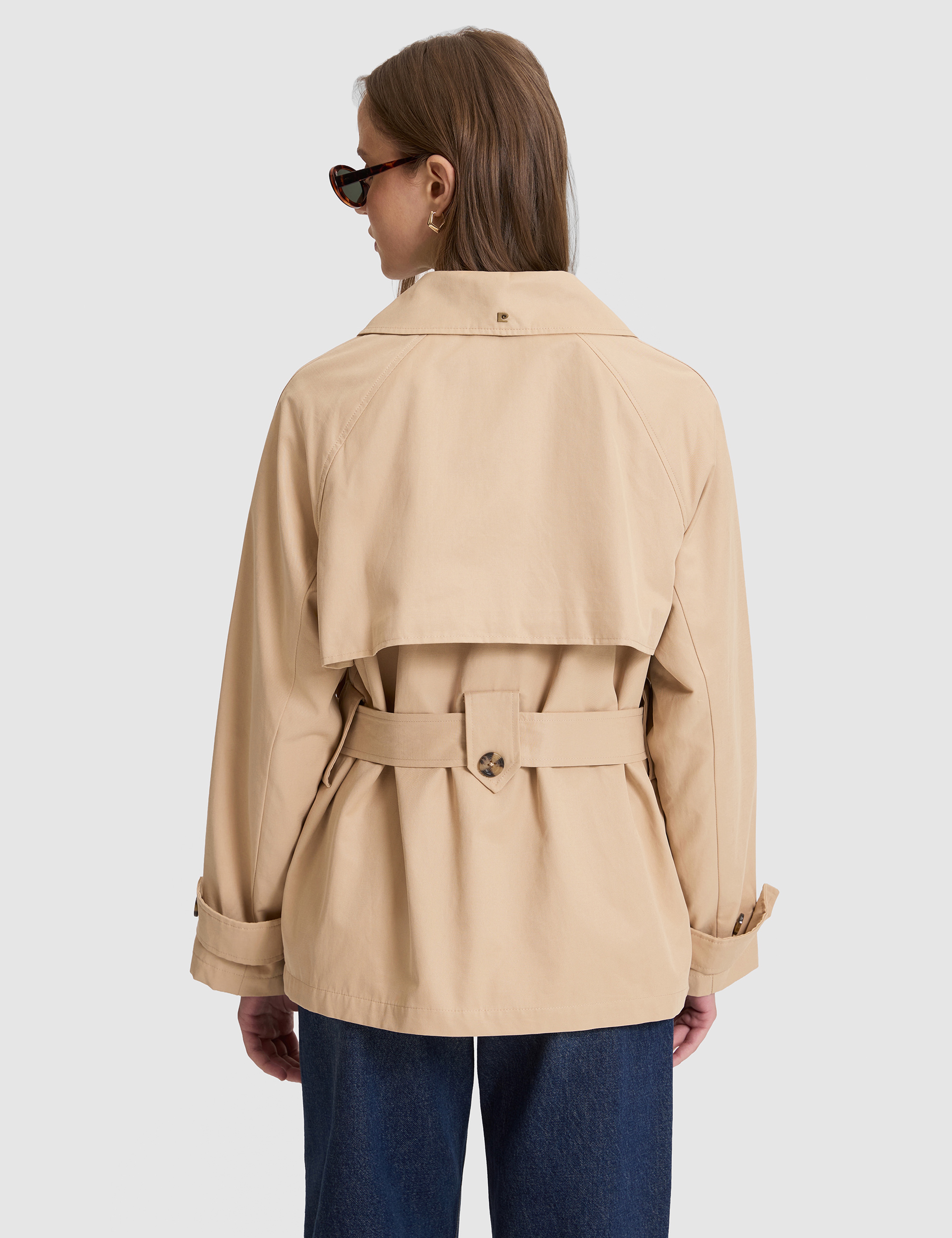 Bej Comfort Fit Trençkot