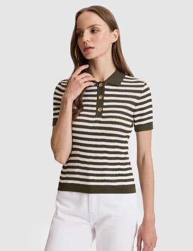 Haki Slim Fit Polo Yaka Tişört