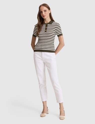Haki Slim Fit Polo Yaka Tişört