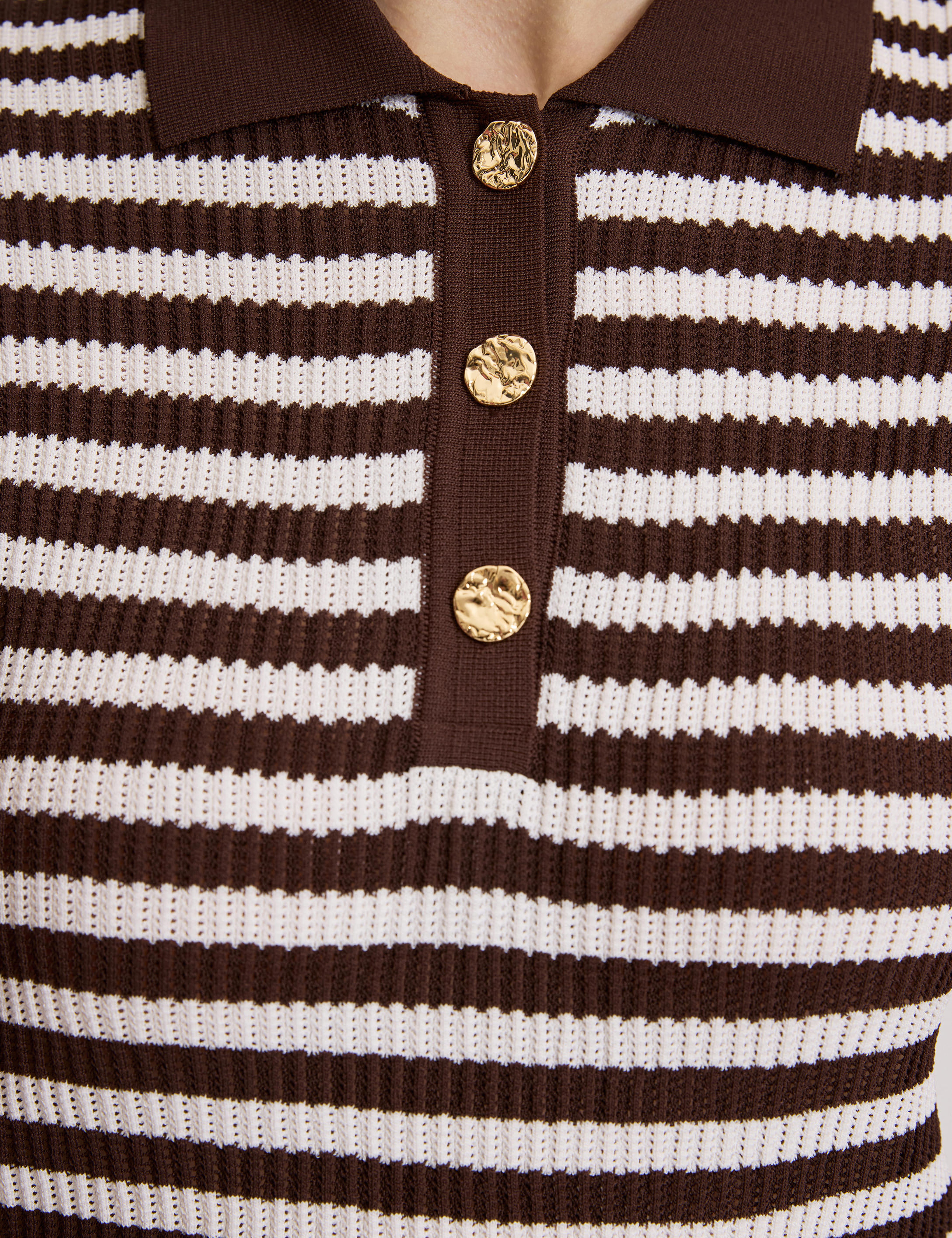 Kahverengi Slim Fit Polo Yaka Tişört