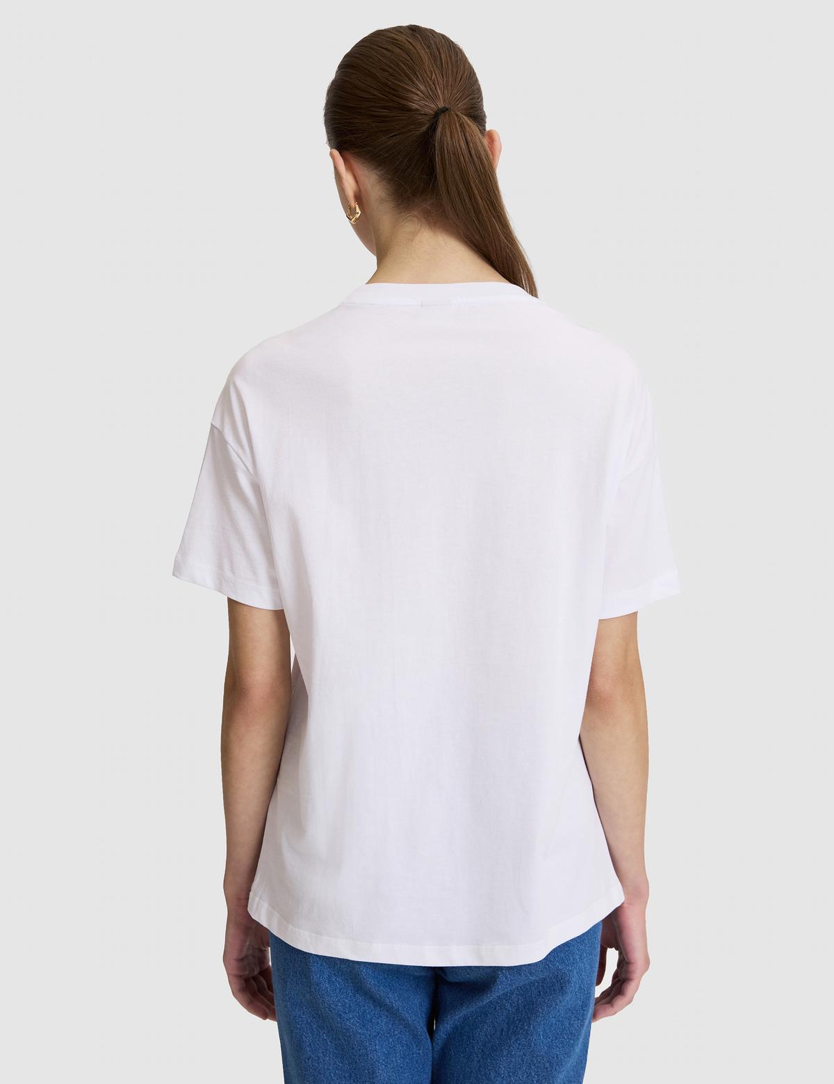 Beyaz Comfort Fit Tişört - 50323591008