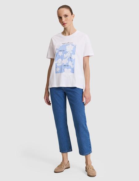 Beyaz Comfort Fit Tişört - 50323591008