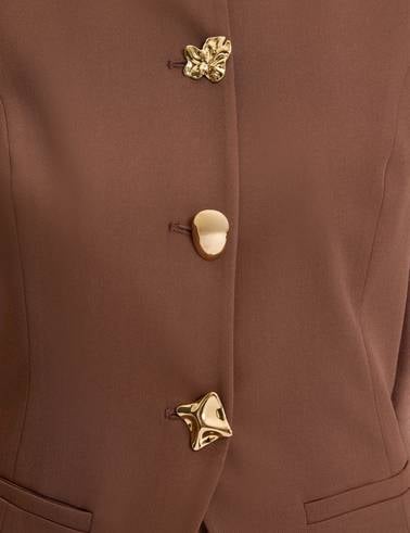 Kahverengi Slim Fit Yelek