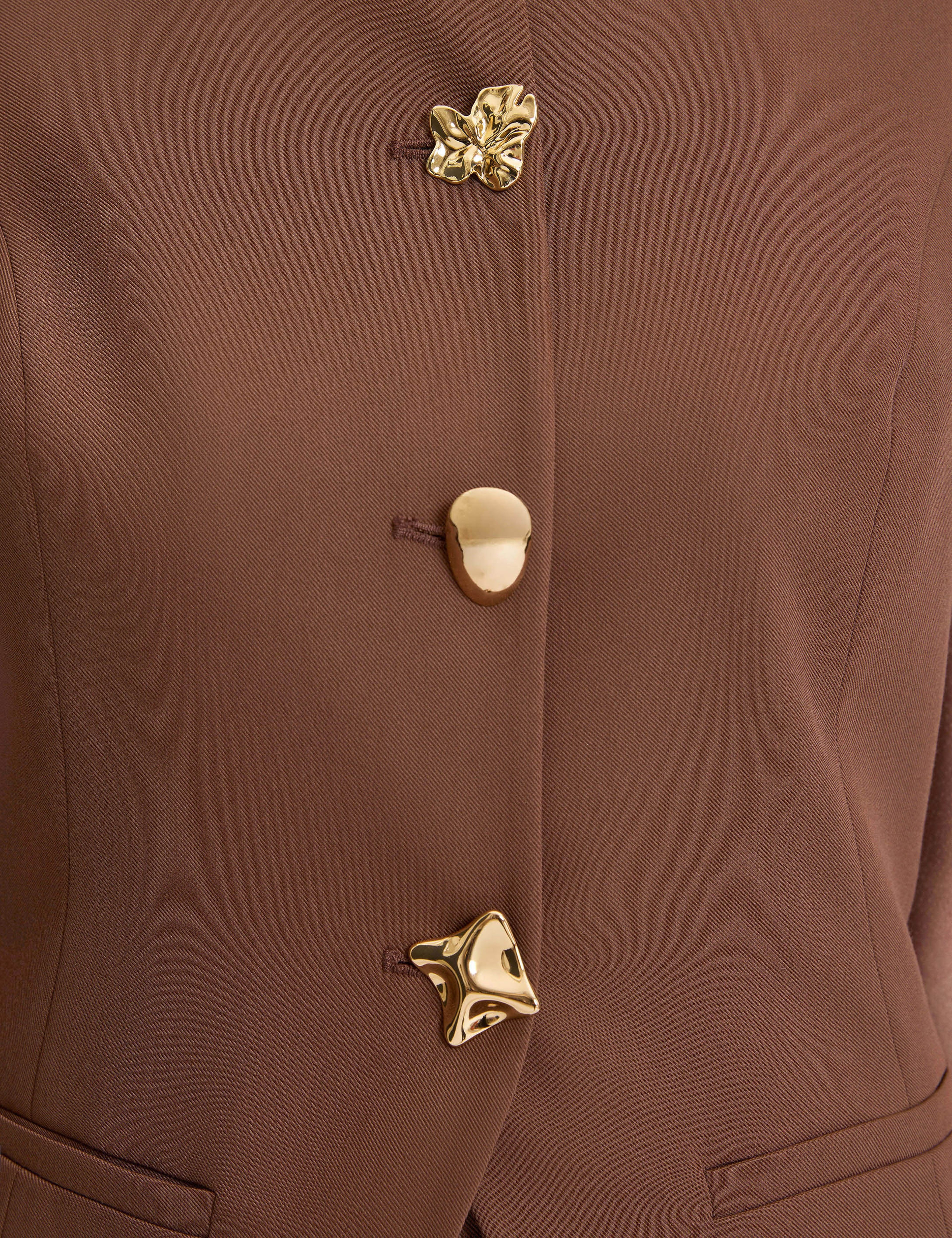 Kahverengi Slim Fit Yelek - Image 6