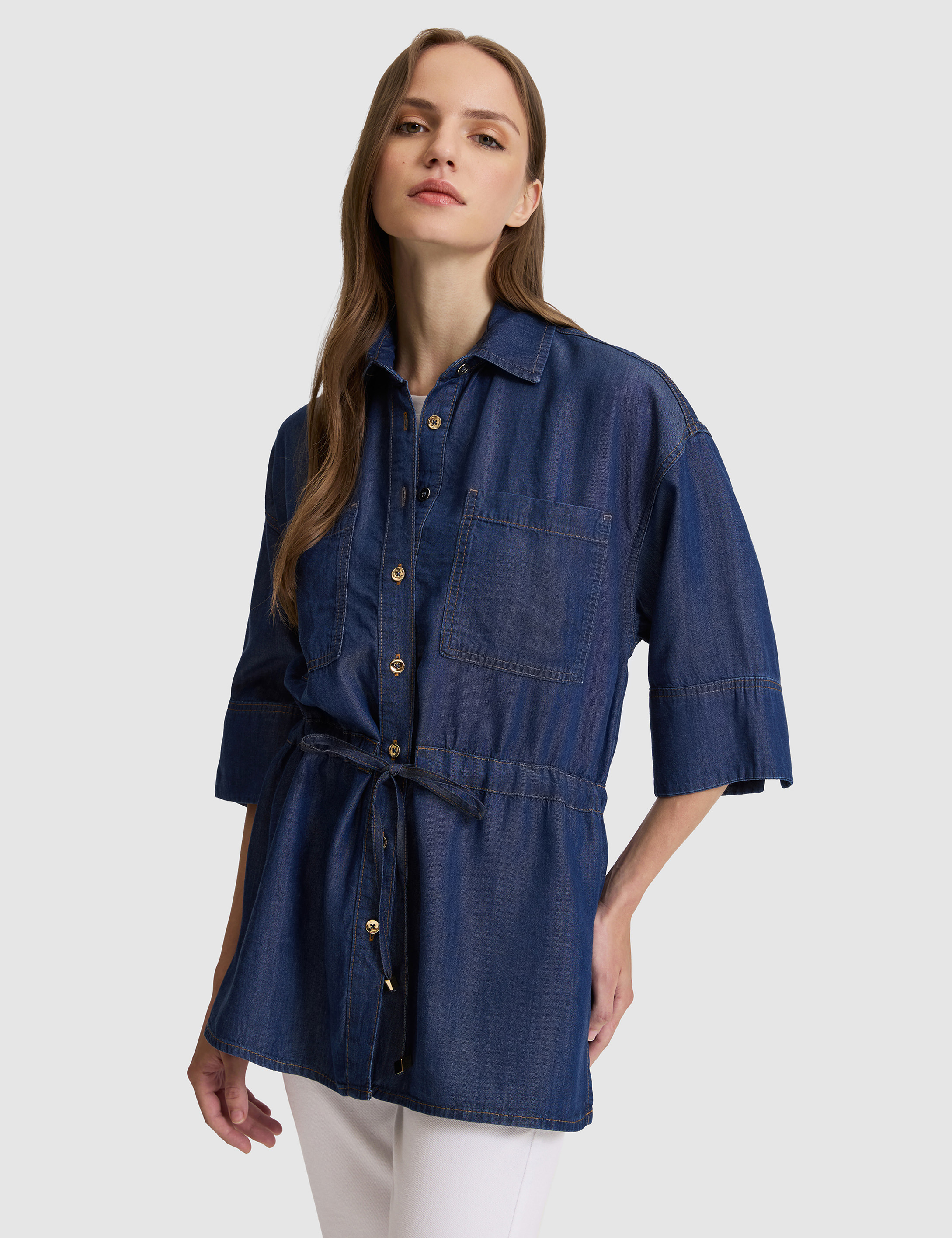 Saks Comfort Fit Jean Gömlek - 50324929002