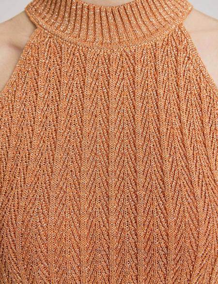 Turuncu Comfort Fit Triko Tişört - 50319971023