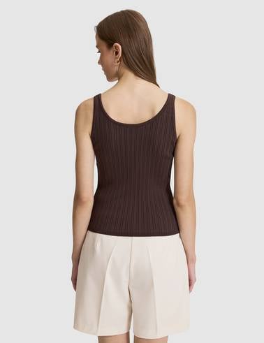 Kahverengi Ex. Slim Fit Triko Tişört