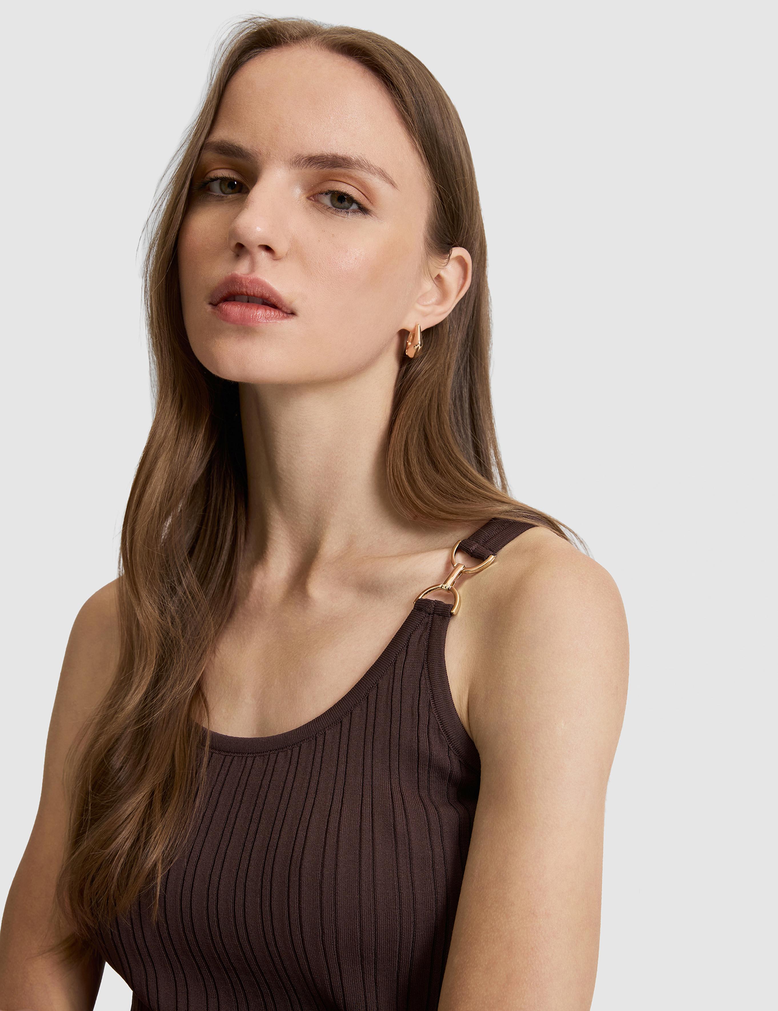 Kahverengi Ex. Slim Fit Triko Tişört