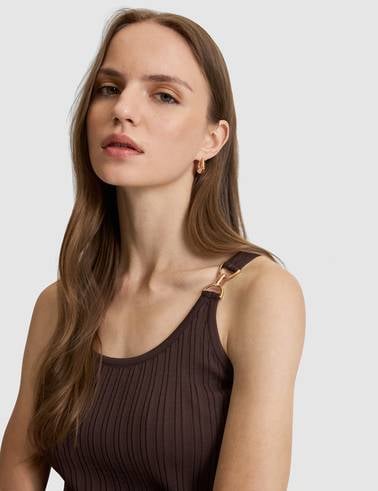 Kahverengi Ex. Slim Fit Triko Tişört