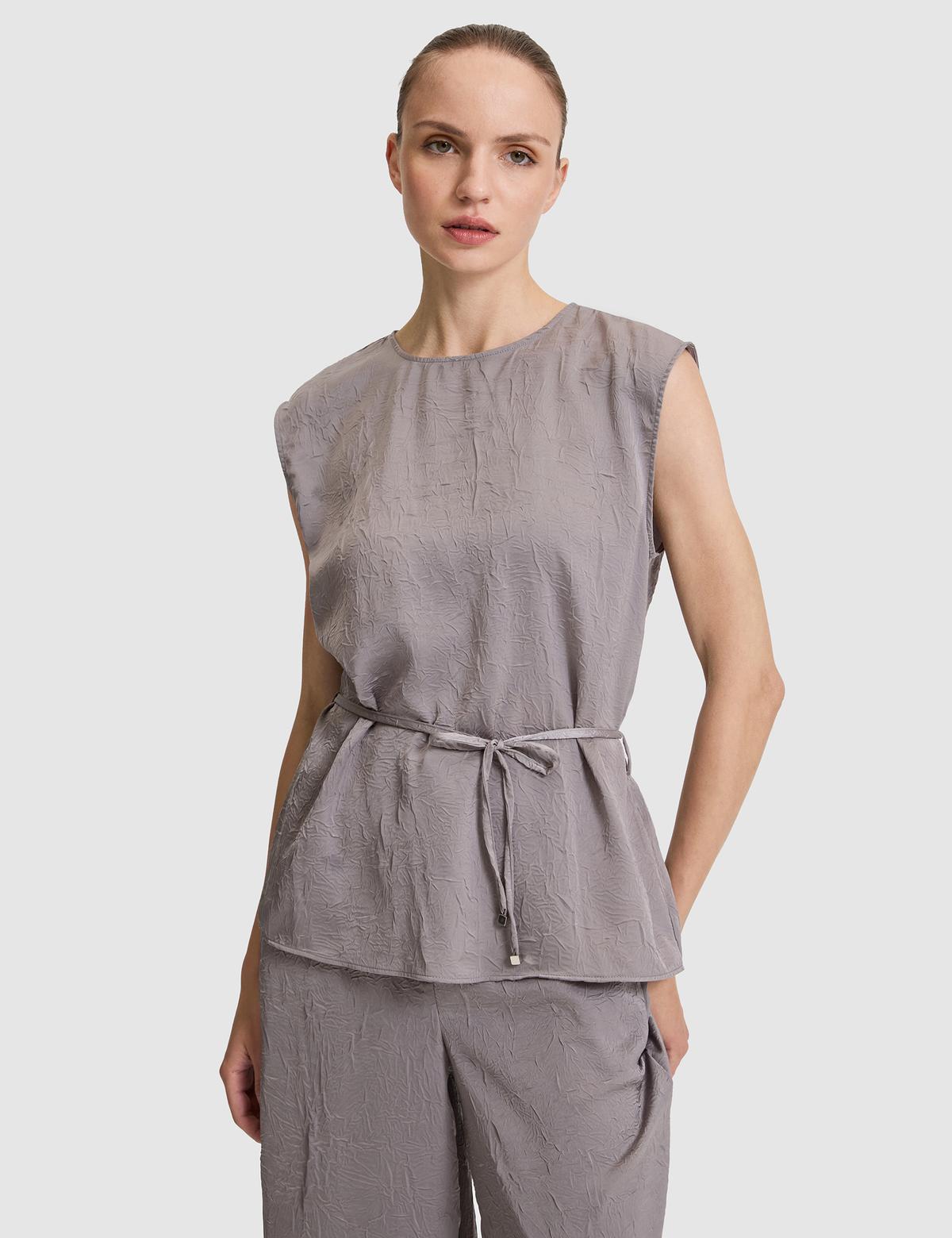 Açık Gri Regular Fit Bluz