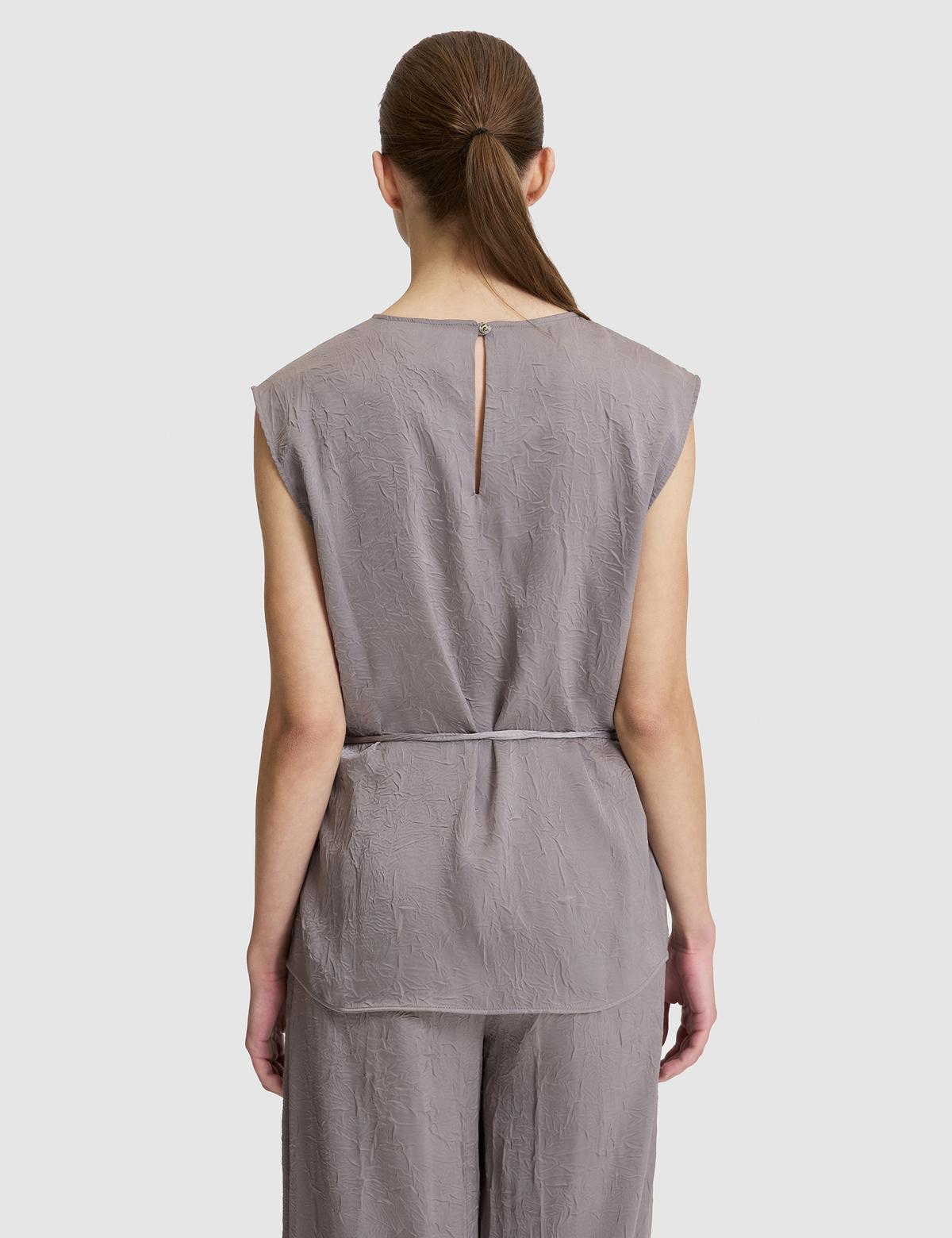 Açık Gri Regular Fit Bluz - 50324060002