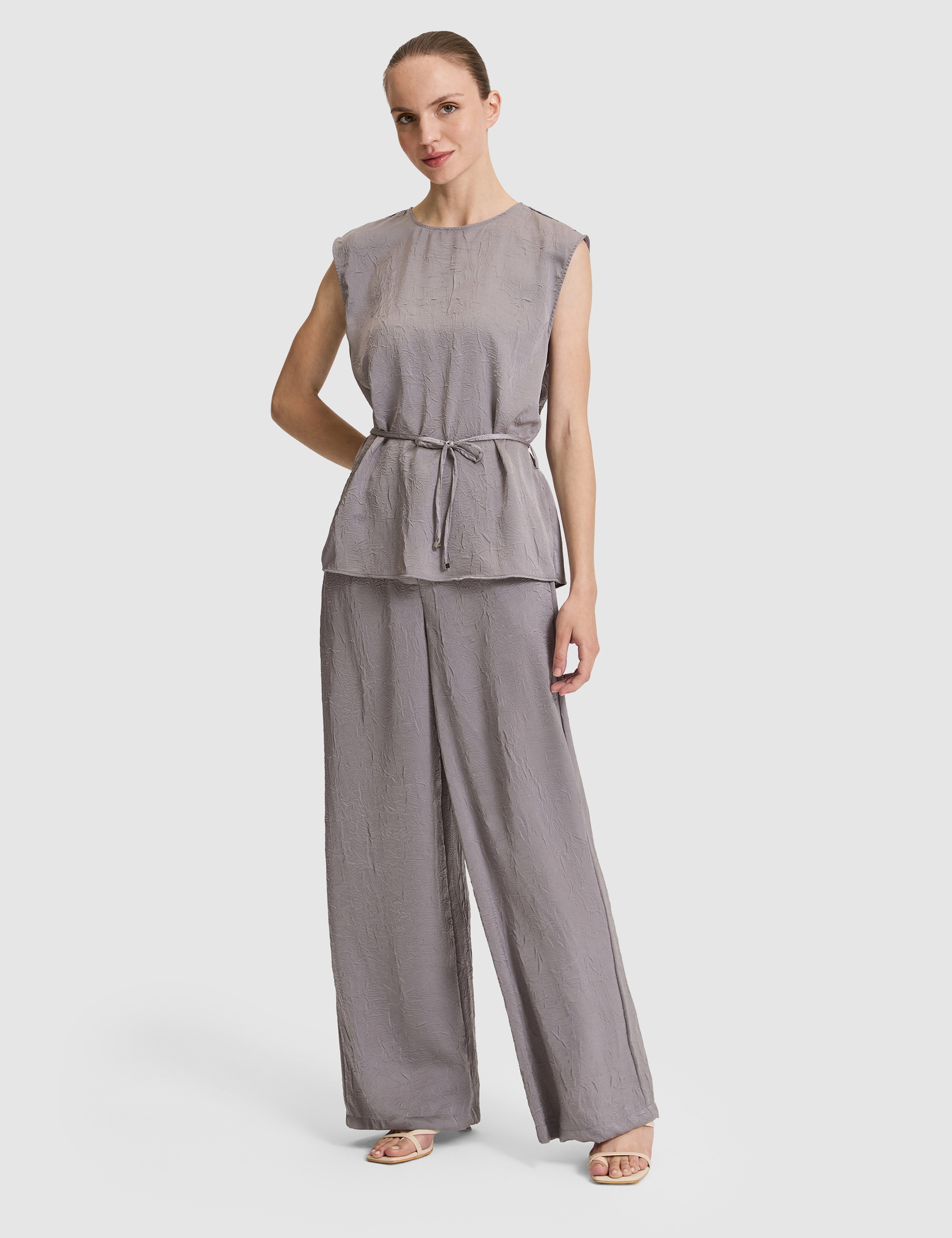 Açık Gri Regular Fit Bluz