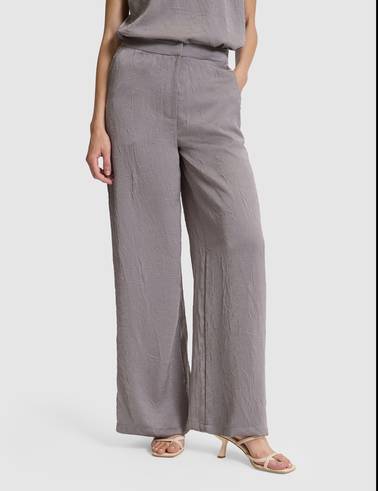 Açık Gri Loose Fit Kanvas Pantolon