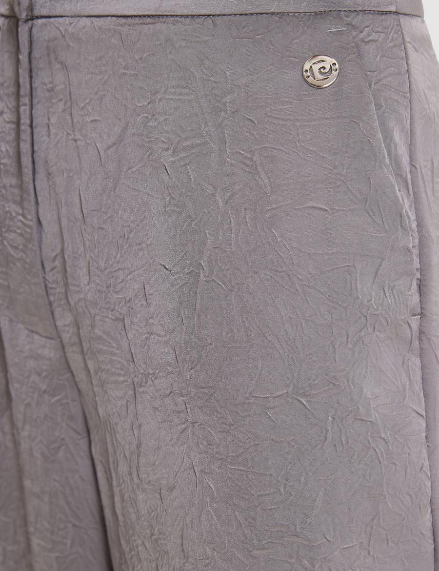 Açık Gri Loose Fit Kanvas Pantolon
