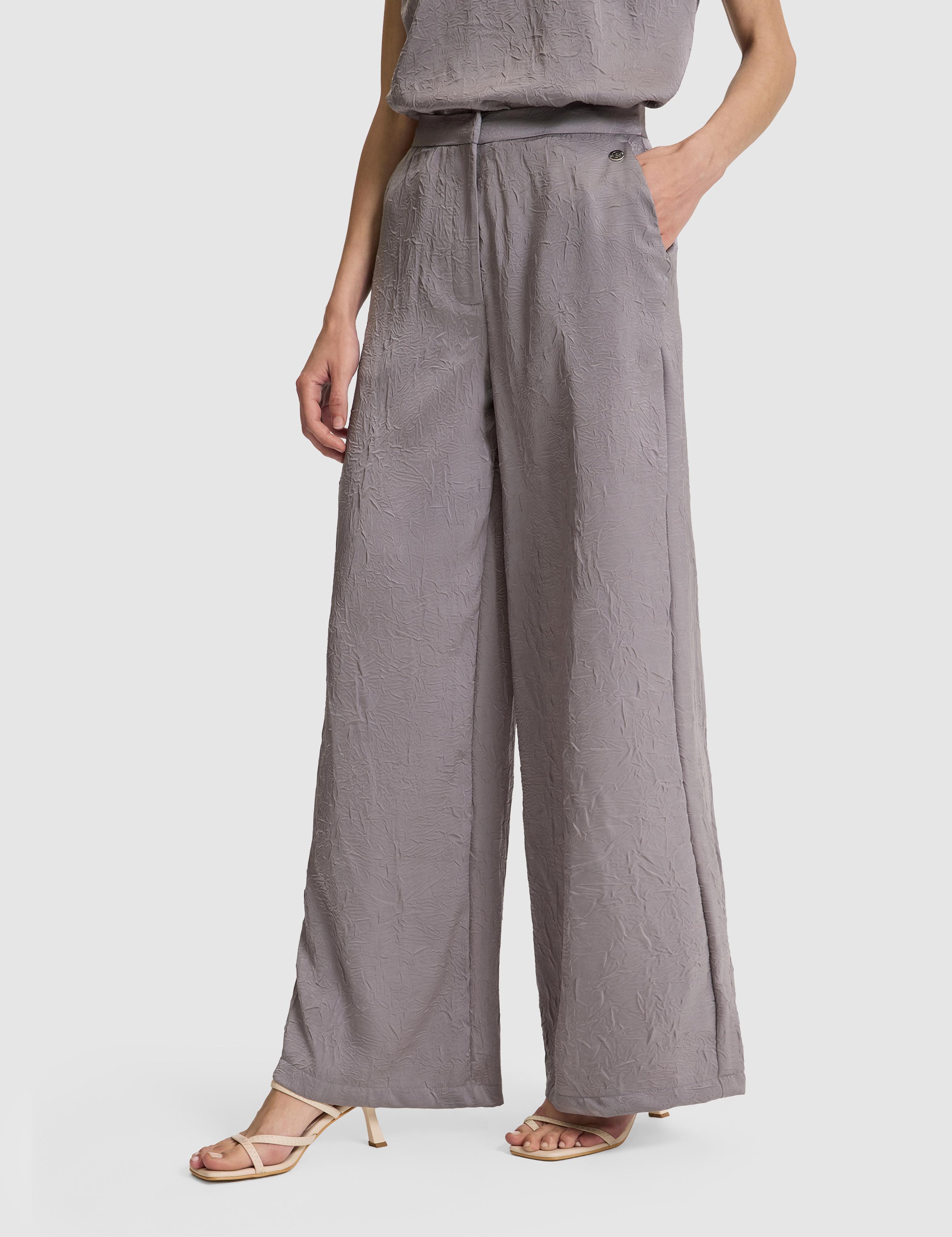 Açık Gri Loose Fit Kanvas Pantolon