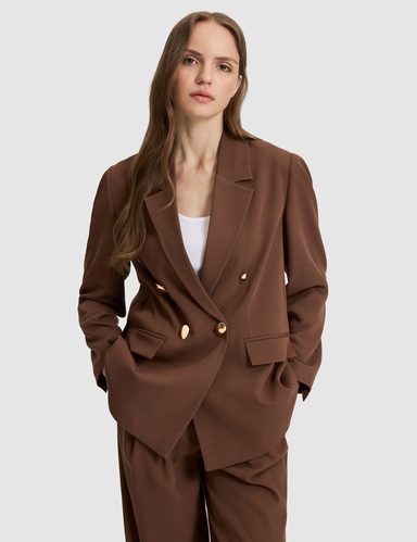 Kahverengi Comfort Fit Ceket