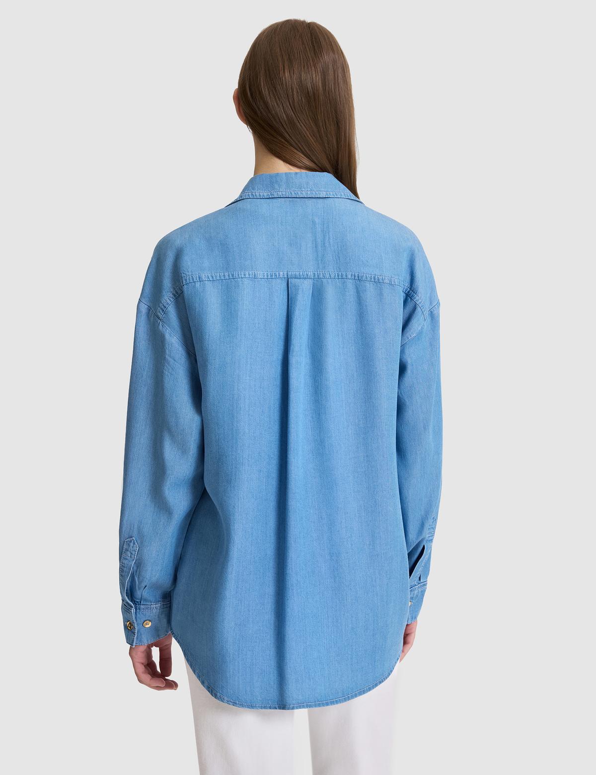 Açık Mavi Comfort Fit Jean Gömlek - 50321141005