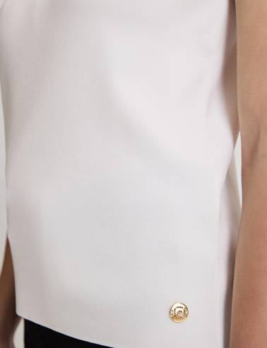 Beyaz Slim Fit Triko Tişört