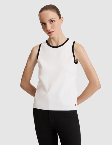 Beyaz Slim Fit Triko Tişört