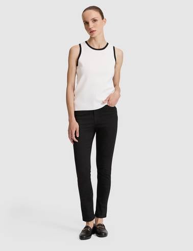 Beyaz Slim Fit Triko Tişört