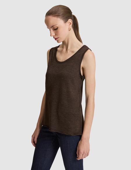 Kahverengi Comfort Fit Triko Tişört - 50324019008