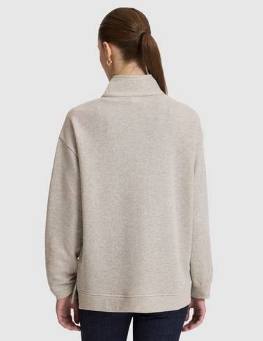Bej Oversize Sweatshirt