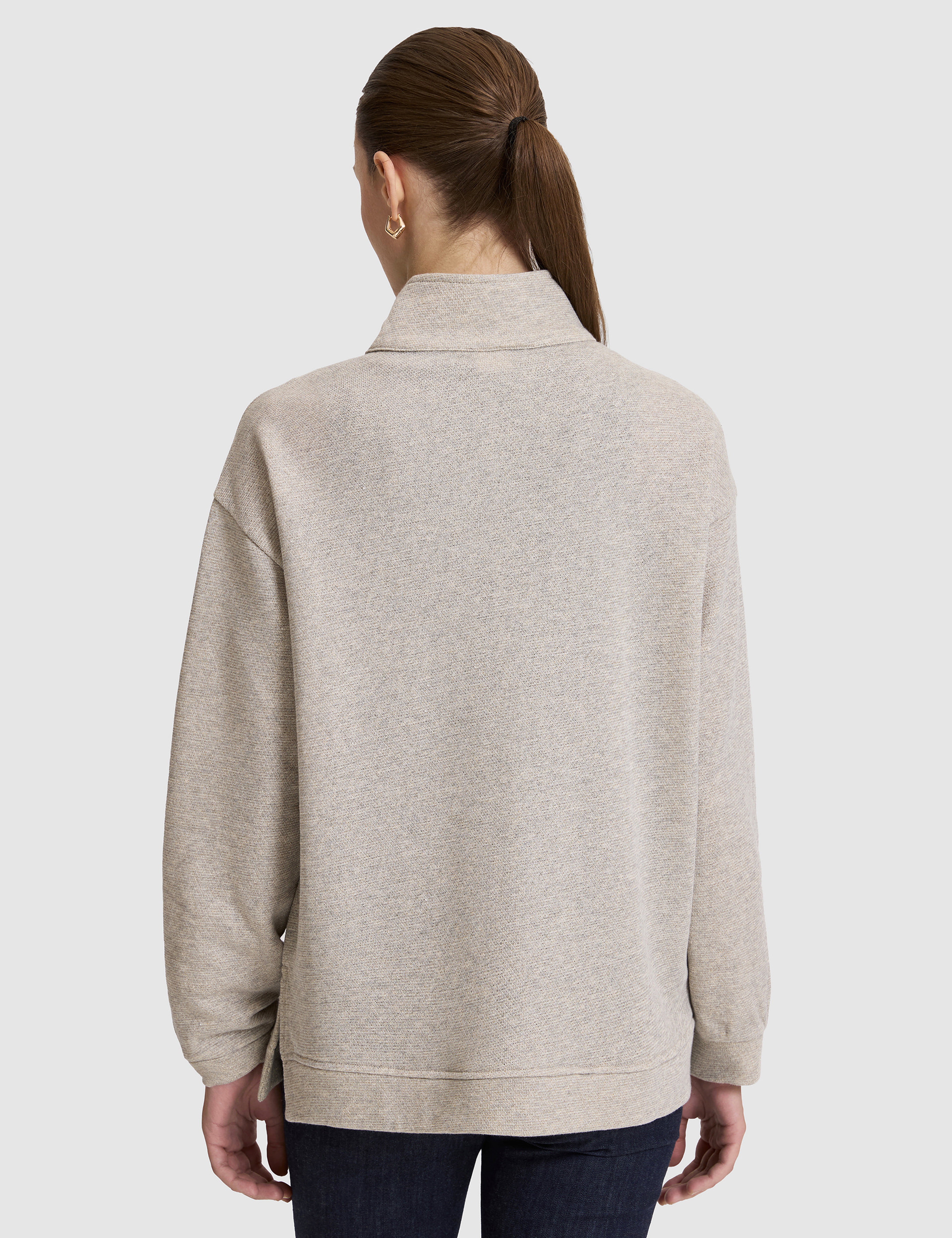 Bej Oversize Sweatshirt - Image 5
