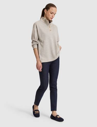 Bej Oversize Sweatshirt