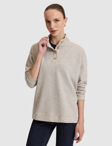 Bej Oversize Sweatshirt