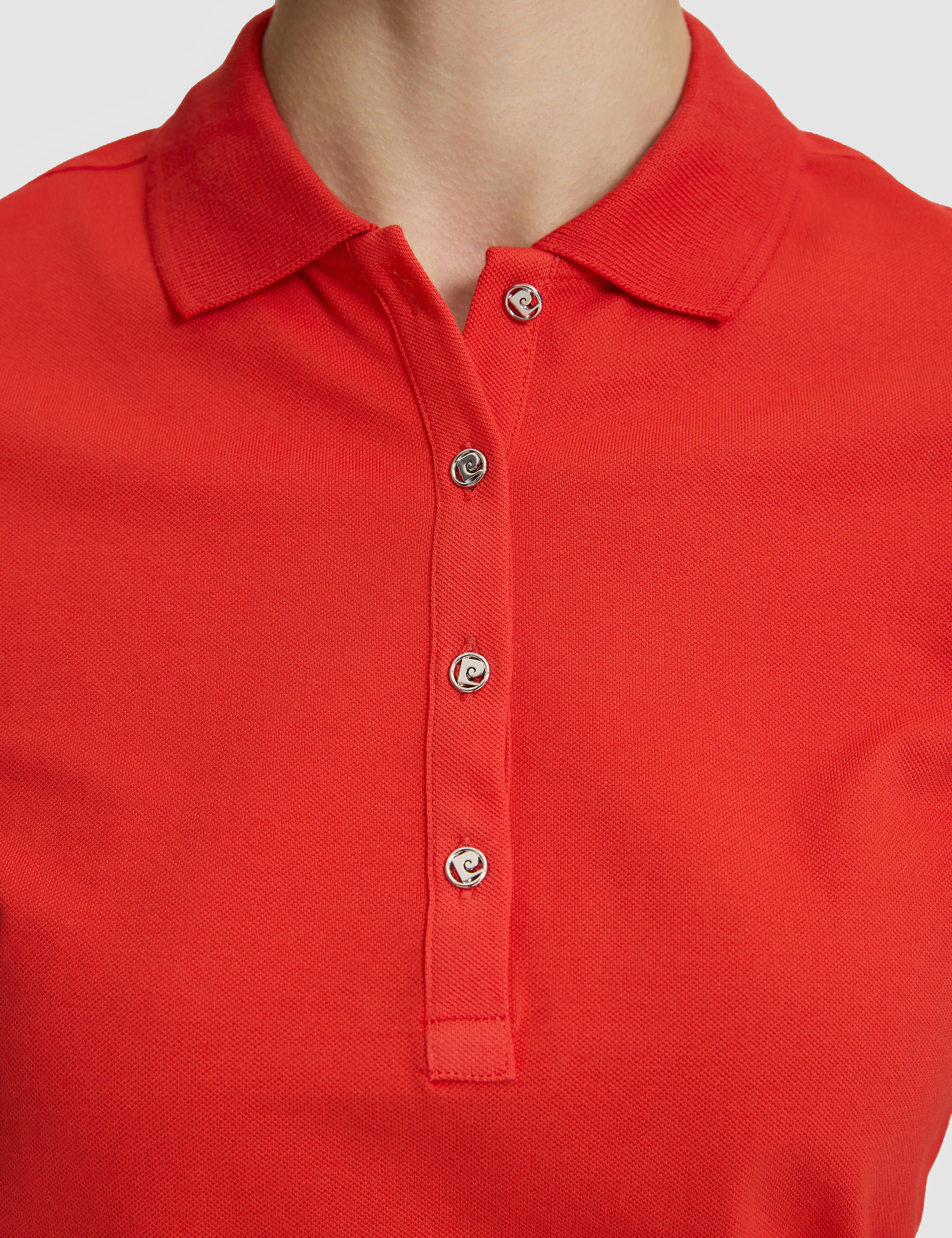 Kırmızı Slim Fit Pamuklu Polo Yaka Basic Tişört - Image 7