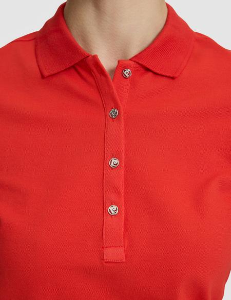 Kırmızı Slim Fit Pamuklu Polo Yaka Basic Tişört - 50325456024