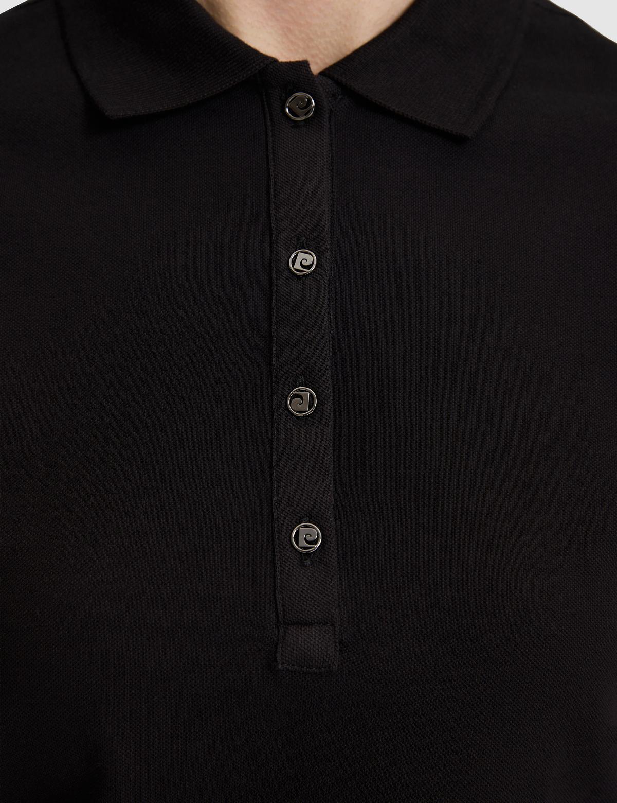 Siyah Slim Fit Pamuklu Polo Yaka Basic Tişört - 50325456038